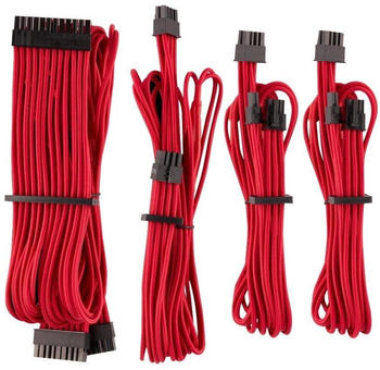 Corsair Premium PSU Cables Starter-Kit Typ 4 Gen 4 mit Einzelummantelung - rot