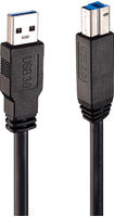 Lindy 43098 USB Kabel USB 3.2 Gen 1 (3.1 Gen 1) 10 m USB A USB B 5 Gbit/s Schwarz