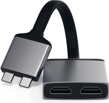 Satechi USB-C Dual HDMI Adapter grau