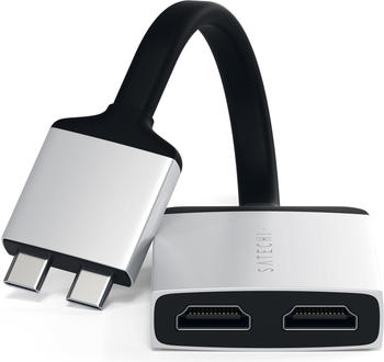 Satechi USB-C Dual HDMI Adapter silber