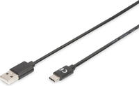 Usb-kabel Usb 2.0 Usb-c&reg; Stecker, Usb-a Stecker 1.80 M Schwarz Geschirmt