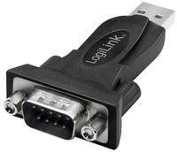 LogiLink Seriell Adapter [1x USB 2.0 Stecker A - 1x RS232-Stecker] Schwarz