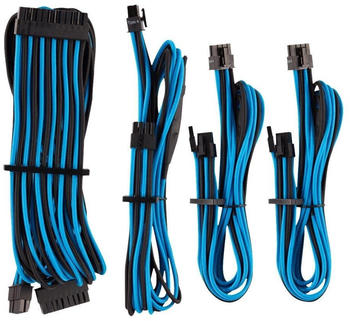 Corsair Premium PSU Cables Starter-Kit Typ 4 Gen 4 mit Einzelummantelung - blau/schwarz