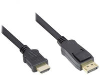 Good Connections Anschlusskabel DisplayPort 1.2 an HDMI - 24K vergoldete Kontakte -