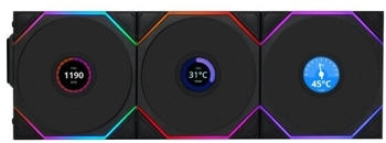 Lian Li UNI FAN TL Wireless LCD 120 Reverse schwarz 3-Pack