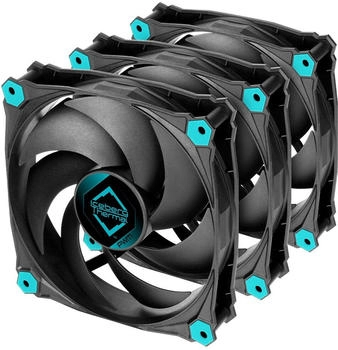 Iceberg Thermal IceGALE Silent PWM Geh&auml;usel&uuml;fter 120mm Schwarz 3er Pack (ICEGALE12P-BBT-3A)
