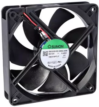Sunon Axiallüfter 12 V/DC PC Lüfter Schwarz (EEC0251B2-000U-A99)