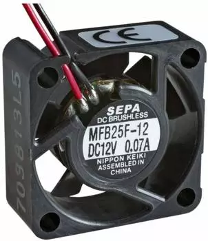 Sepa MFB25F12 Axialventilator 12V/DC 4,2m³/h 25x25x10mm (MFB25F12-BLI)