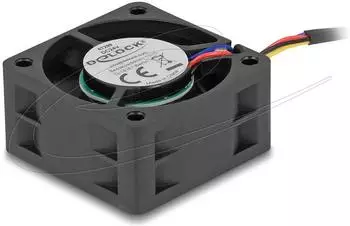 DeLock Axiall&uuml;fter 24V DC, 40x40x20mm, schwarz (67299)