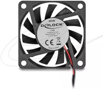 DeLock Axiall&uuml;fter 5V DC 60x60x10mm schwarz (67288)