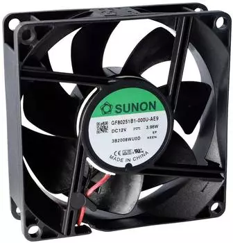Sunon GE80252B2-000U-AE9 Axiall&uuml;fter 24V DC, 96,82m&sup3;/h, 80x80x25mm (GE80252B2-000U-AE9)