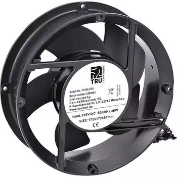 TRU Components TC-NA1725 Axiall&uuml;fter 230V/AC 336m&sup3;/h 172x172x51mm (TC-14376176)