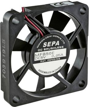 Sepa MFB50E12A Axiallüfter 12V DC, 14,3m³/h, 50x10,2x50mm (MFB50E12A-BLI)