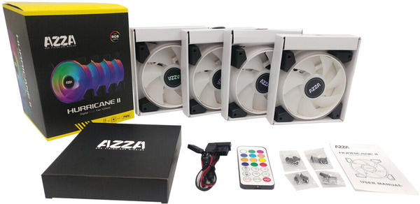 AZZA 4x Hurricane II Digital RGB 120mm