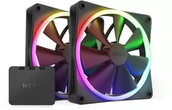 NZXT F140 RGB Twin Pack Black