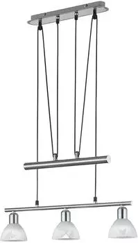 Trio LED Pendelleuchte Nickel-Matt/Alabaster E14 3x5W/1410lm (371010307)