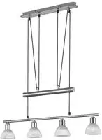 Trio Leuchten LED-JoJo-Pendelleuchte 4XE14 1 St&uuml;ck Metall Wei&szlig;, Hellgrau