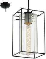 EGLO H&auml;ngeleuchte "Loncino Pendellampe, Vintage, H&auml;ngelampe aus Stahl und Glas,
