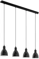 EGLO Pendelleuchte "PRIDDY H&auml;ngeleuchte, Pendellampe, Stahl, schwarz, E27,