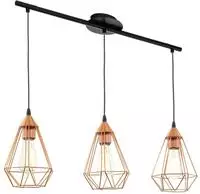 EGLO H&auml;ngeleuchte "TARBES Pendellampe, Stahl, IP20, E27, Vintage, Esstischlampe,