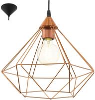 EGLO H&auml;ngeleuchte "TARBES Pendellampe, Kunststoff und Stahl, E27, IP20, Vintage,