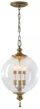 Elstead Lighting Argento Hängeleuchte E14 3-fach Oxidiertes Blattsilber