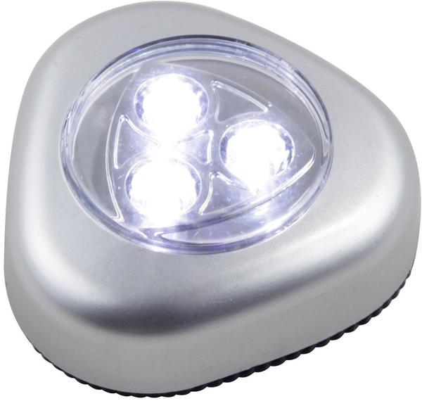Globo Flashlight Pushlight Kunststoff silber