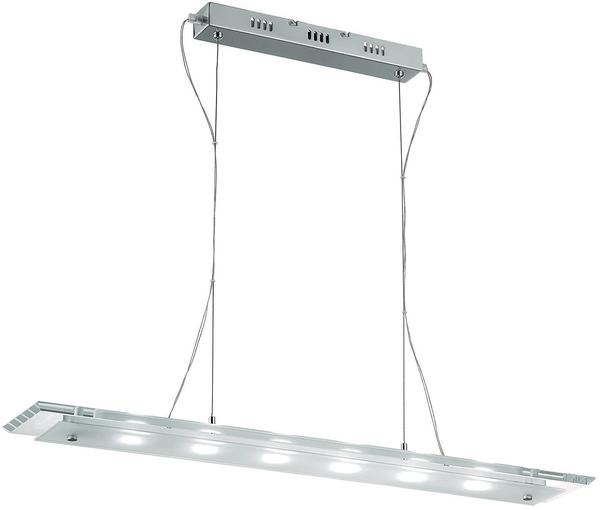 Ideal Lux LED-Pendelleuchte mit rechteckiger Glasplatte, chrom LED