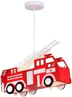 Feuerwehr Auto H&auml;nge Leuchte Rot Pendel Lampe Kinder Spiel Zimmer Beleuchtung Globo