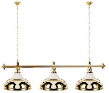 Billiard-Royal Billardlampe 3 Schirme gold mit Glasgoldfarbene Halterung