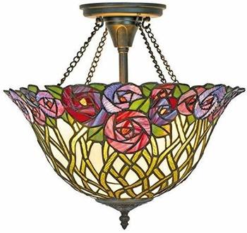 Casa Padrino Casa Padrino Tiffany DeckenleuchteHängeleuchte Mosaik Glas Durchmesser 40 cm - Leuchte Lampe