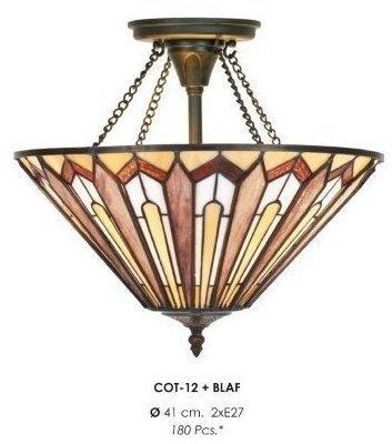 Casa Padrino Handgefertigte Tiffany Deckenleuchte Hängeleuchte Durchmesser 41 cm, 2-Flammig - Leuchte Lampe