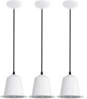 etc-shop 3er Set LED Hänge Lampen Esszimmer Küchen Decken Leuchte weiß 1-flammig GU10