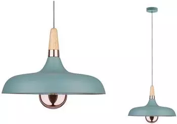 Paulmann Neordic Juna 1-flammig 34cm softgr&uuml;n Kupfer Holz (796.55)