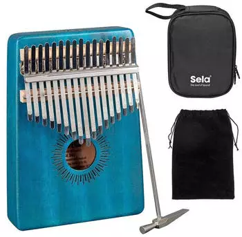 Sela Kalimba Mahagoni 17 Blau