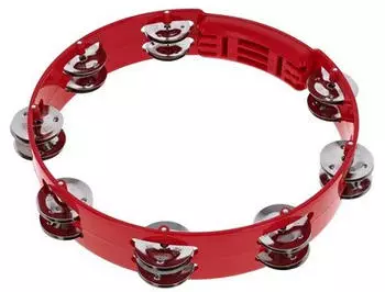 Meinl Headliner Doppelreihiges 10"-Tour-Tamburin mit Stahlschellen Rot