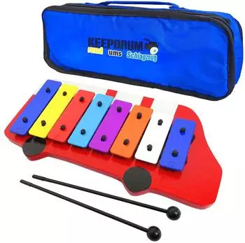 Keepdrum Glockenspiel Feuerwehr-Auto mit Tasche (BL-81F-MB02)
