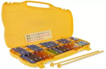 GEWA Glockenspiel 25 Klangplatten bunt, Kunststoffetui (847002)