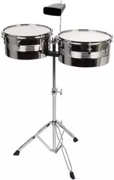 XDRUM Timbales Set 13" 14" mit Cowbell, Stativ und Sticks (00004658)