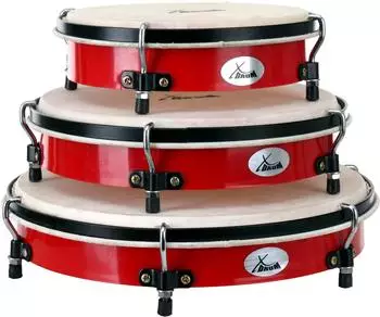 XDRUM HTM-1 Rahmentrommel 3er Set, Naturfell 8"/10"/12" (HTM-1)