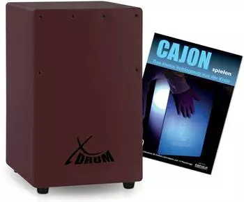XDRUM KC-37WR Kinder-Cajon weinrot, Set mit Schule (00089547)