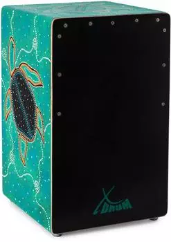 XDRUM Design Series Cajon "Turtle" Dot Art, Bass Port (00071984)