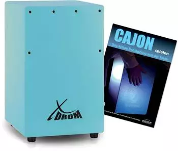 XDRUM KC-37B Kinder-Cajon blau mit Schule (00089543)