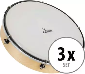 XDRUM HTM-12K 12" Handtrommel mit Kunststoff-Fell, 3er-Set (00088376)