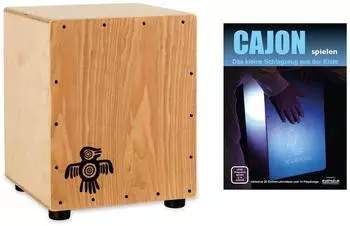 XDRUM PERC CP-371 Junior Cajon Peruana Ash Set mit Rucksack-Tasche & Cajonschule (00054736)