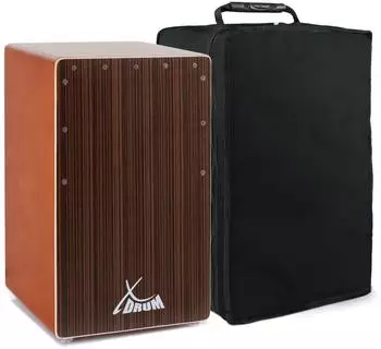 XDRUM Cajon El Bajo Bass Port Cocoa Brown/Ebony mit Gigbag (00057527)