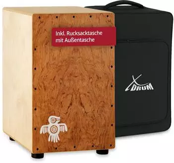 XDRUM Cajon Peruana Hard Wood mit Snare-Effekt und Rucksack-Tasche (00047461)