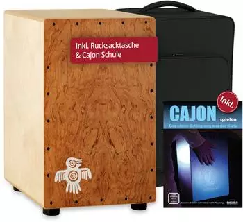 XDRUM CP-482 Cajon Peruana Hardwood Set mit Tasche & Cajonschule (00054732)
