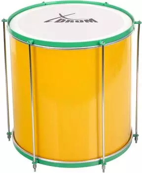 XDRUM SSD-1616 Surdo Samba Trommel Aluminium 16"x16" gelb-gr&uuml;n (00037884)