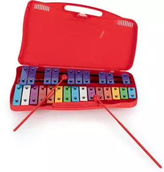 Classic Cantabile GSR-25 Sopran-Glockenspiel chromatisch, rot, mit Tragekoffer (00062880)